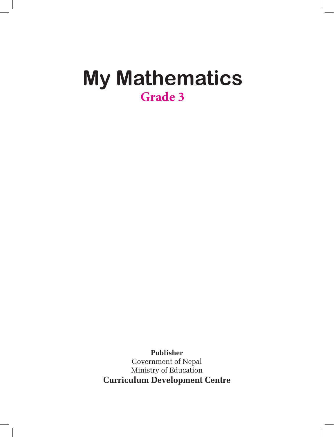 CDC 2074 - My Mathematics Grade 3